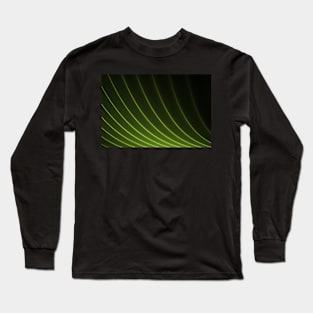 Abstract wave and curved lines illustration background green Long Sleeve T-Shirt